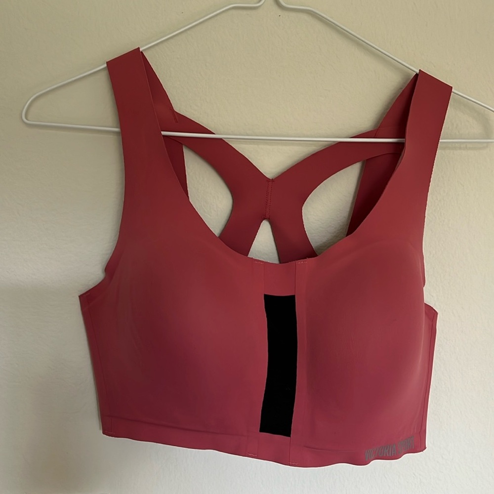 COPY - Victoria's Secret Victoria Sport Bra Racerback Pink Peach Womens 32dd 32e - Picture 1 of 4